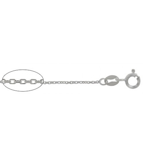 1.1mm Anchor Chain, 16" - 24" Length, Sterling Silver